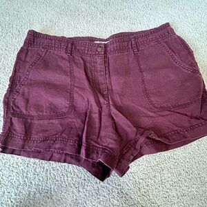 LOFT Deep Burgundy Women's Cargo Shorts